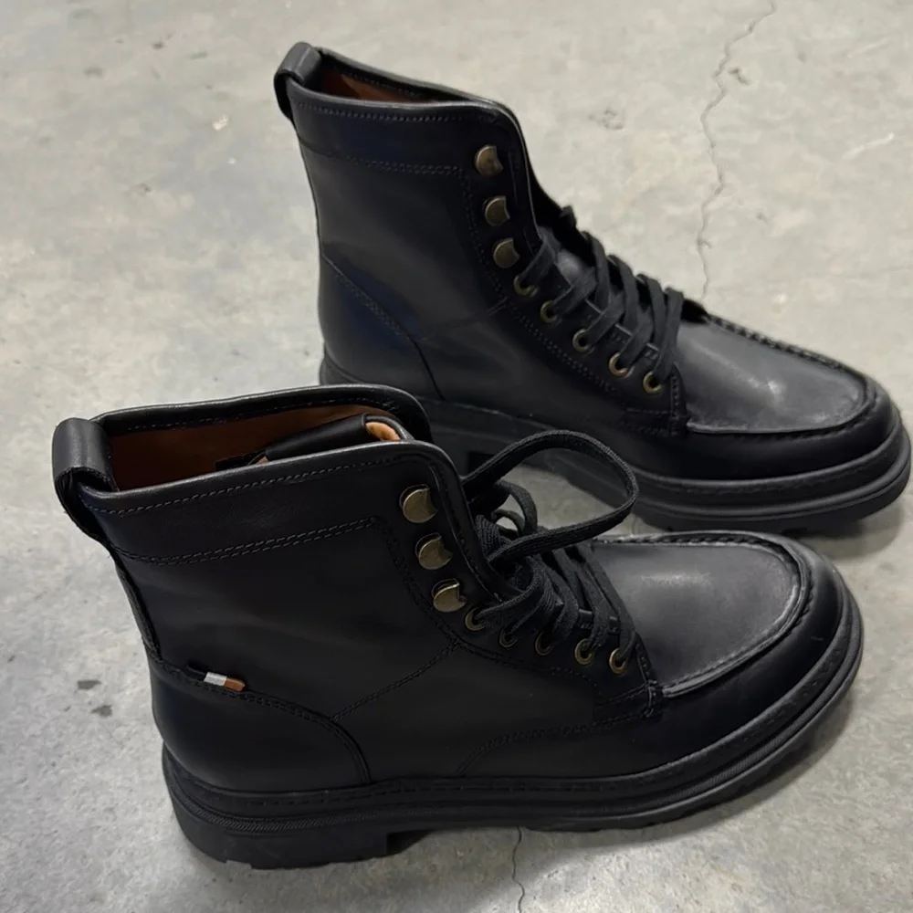 Nib! Allen Edmonds Black Leather Men's Boots-Sawyer, Size 9